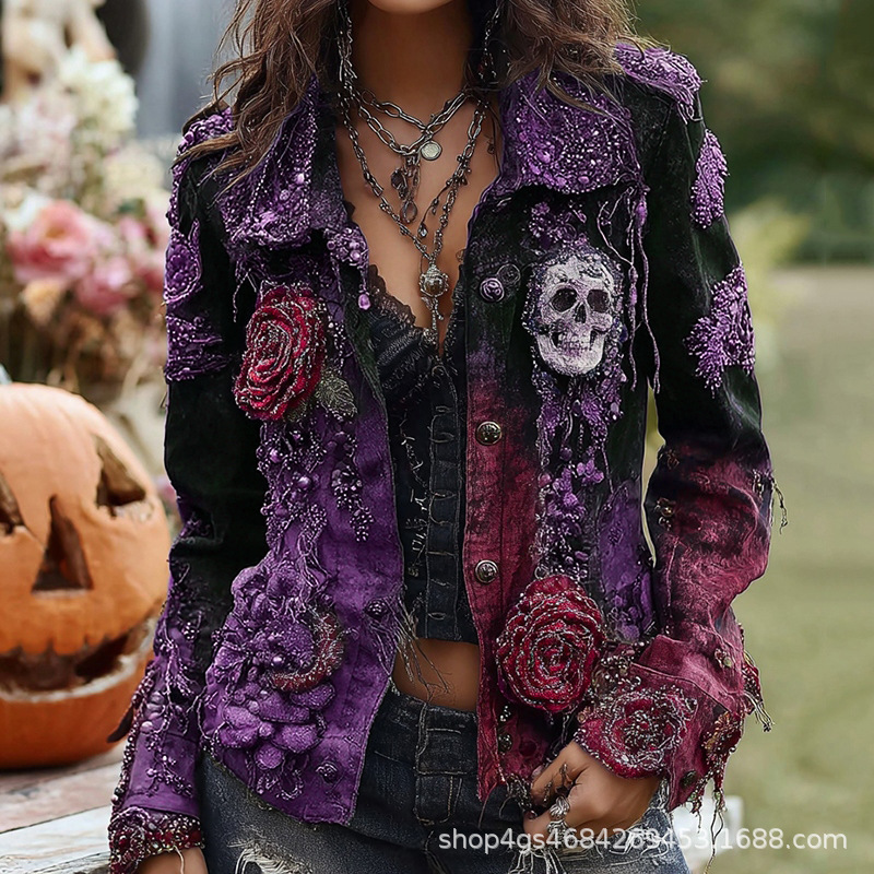 Veste gothique punk brodée de  - Vintage Fashion Stores avis et prix